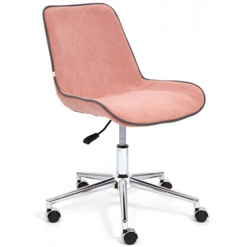 TetChair Кресло офисное STYLE Стайл флок розовый, пиастра