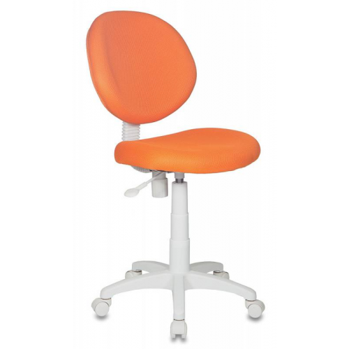 Кресло Бюрократ KD-W6 оранжевая ткань TW пластик белый