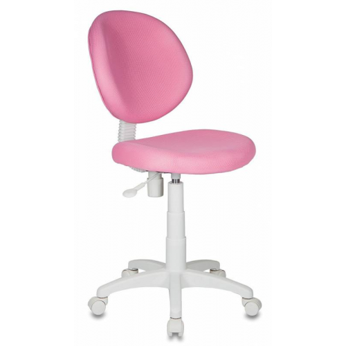 Кресло Бюрократ KD-W6 розовая ткань TW пластик белый