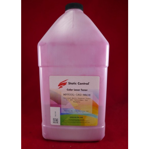 Тонер Static Control TRMPTCOL-1KG-M пурпурный флакон 1000гр. для принтера HP CLJCP1515 Canon MF8330
