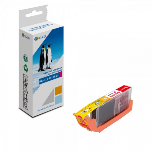 Картридж G&G GG-CLI-471XLM пурпурный 10.8мл совместимый Canon TS5040 MG5740 MG6840 MG7740