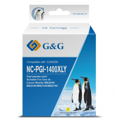 Картридж G&G GG-PGI-1400XLY желтый совместимый Canon MB2050 MB2350