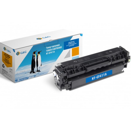 Картридж G&G GG-CF411A голубой совместимый HP LJ M452DW, DN, NW, M477FDW, M477FDN, M477FNW