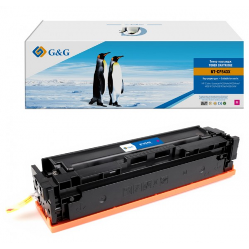 Картридж G&G GG-CF543X пурпурный совместимый HP LJ M254DW, NW, M280NW, M281FDN