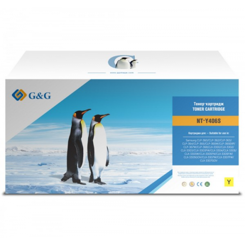 Картридж G&G GG-Y406S желтый Samsung CLP-360, 365, 368, CLX-3300, 3305