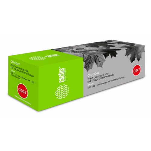 Картридж Cactus CS-C047 черный 1600стр. совместимый Canon LBP112 LBP113W