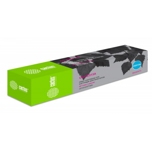 Картридж CACTUS CS-CE313A совместимый HP Color LaserJet CP1012 Pro, CP1025 Pro, пурпурный, 1000 стр