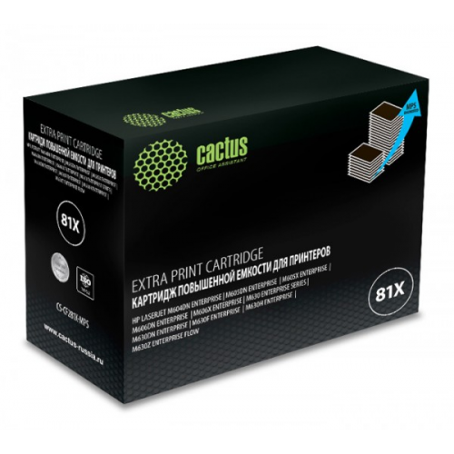 Картридж CACTUS CS-CF281X-MPS совместимый HP LaserJet Enterprise M605, M606, M630 30000стр