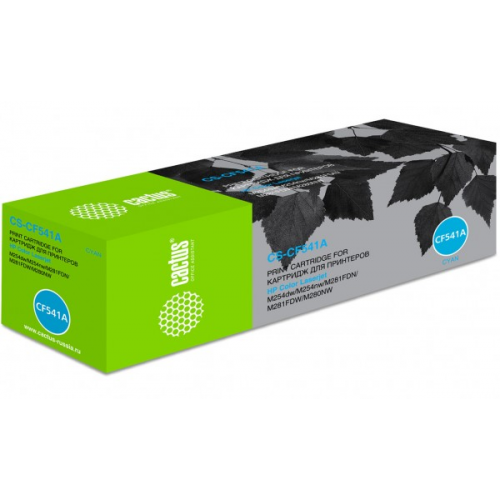 Картридж Cactus CS-CF541A совместимый HP LJ M254DW, NW, M280NW, M281FDN, голубой, 1400 стр