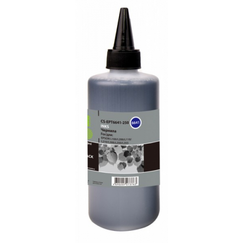 Чернила Cactus CS-EPT6641-250 T6641 черный 250мл для Epson L100, 132, 200, 222, 312, 362, 366