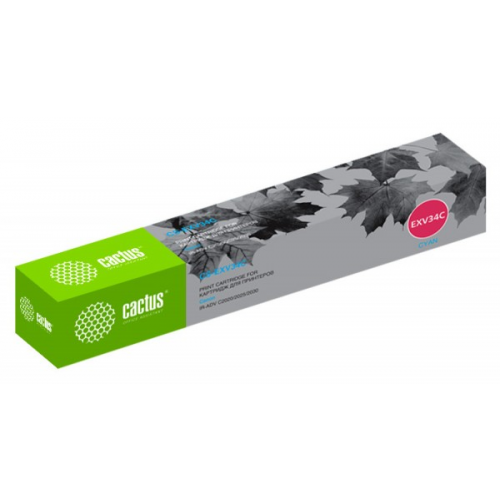Картридж Cactus CS-EXV34C голубой совместимый CANON IR Advance C2030L C2030i C2020L C2020i C2025i