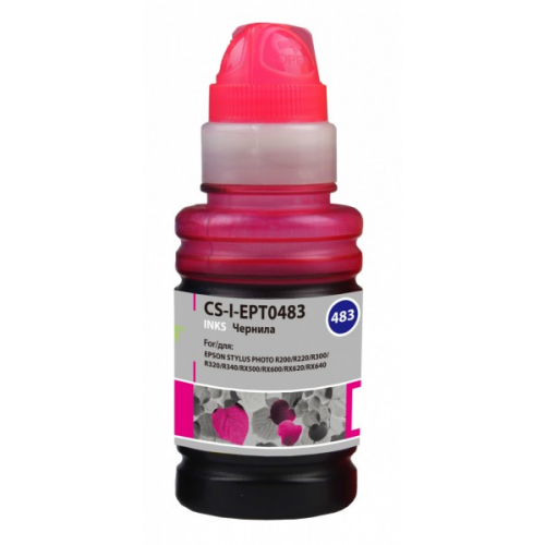 Чернила Cactus CS-I-EPT0483 пурпурный 100мл для Epson StPh R200 R220 R300 R320 R340