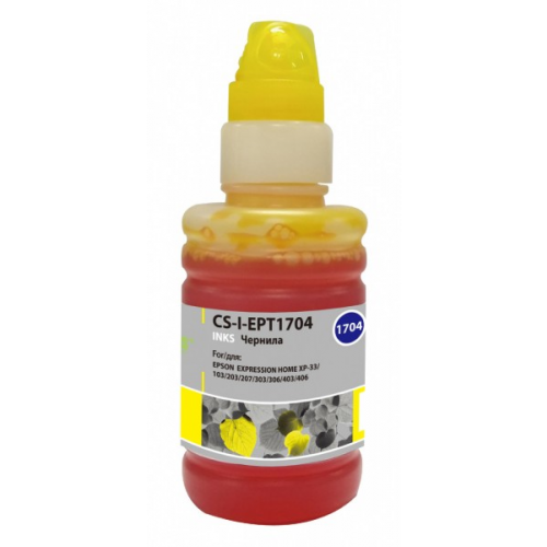 Чернила Cactus CS-I-EPT1704 желтый 100мл для Epson ExpHo XP33 103 203 207 303 306