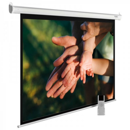 Экран Cactus 280x280см MotoExpert CS-PSME-280X280-WT настенно-потолочный рулонный моторизованный привод