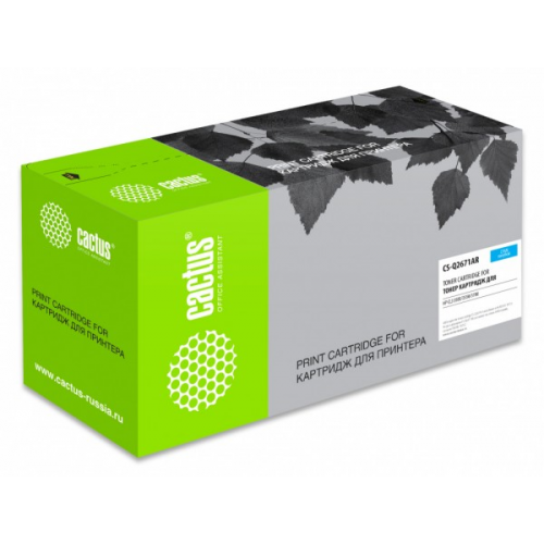 Картридж CACTUS CS-Q2671AR совместимый HP CLJ 3500, 3550, 3700, голубой, 4000 стр