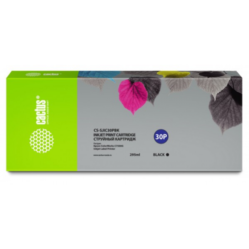 Картридж Cactus CS-SJIC30PBK черный (295мл) для Epson ColorWorks TM-C7500G