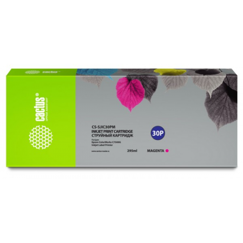 Картридж Cactus CS-SJIC30PM пурпурный (295мл) для Epson ColorWorks TM-C7500G