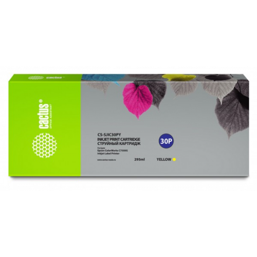 Картридж Cactus CS-SJIC30PY желтый (295мл) для Epson ColorWorks TM-C7500G