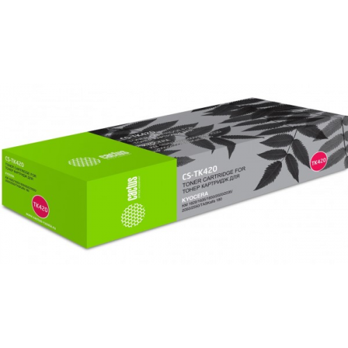 Картридж CACTUS CS-TK420 совместимый Kyocera KM 1620 1635 1650 2020 2035 2050 2550 TASKalfa 180 181 220 221