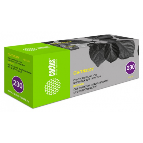 Картридж CACTUS CS-TN230Y желтый совместимый Brother HL-3040, 3070, DCP-9010, MFC-9120