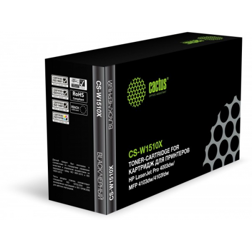 Картридж CACTUS CS-W1510X W1510X черный 9700стр для HP LJ Pro 4003dw MFP 4103dw 4103fdw
