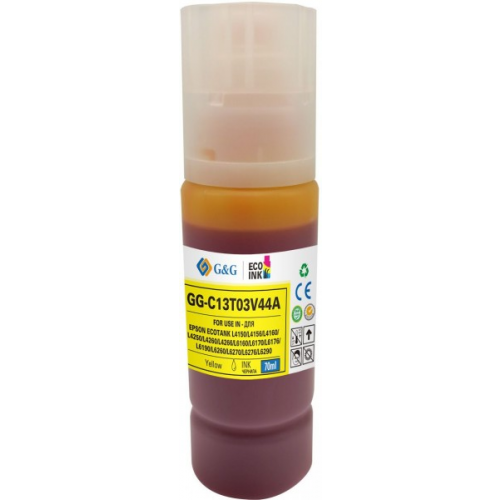 Чернила G&G GG-C13T03V44A 101Y желтый 70мл для Epson L4150 L4160 L6160 L6170