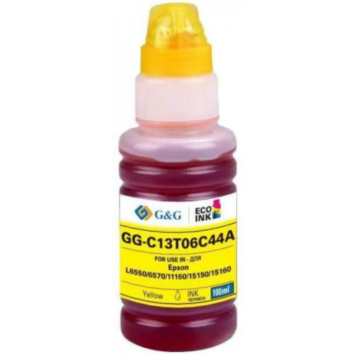 Чернила G&G GG-C13T06C44A 112Y желтый 70мл для Epson L6550 6570 11160 15150 15160