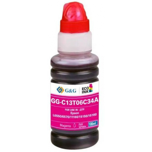 Чернила G&G GG-C13T06C34A 112M пурпурный 70мл для Epson L6550 6570 11160 15150 15160