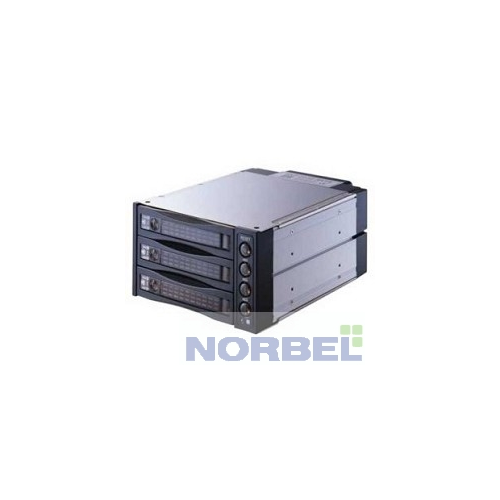 Procase Опция к серверу SNT-2131SS Корзина 3 SATA3 SAS 6Gb, черный, с замком, hotswap aluminium mobie rack module 2x5,25 1xFAN 80x15mm