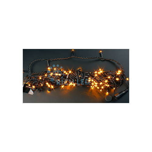Rich LED RL-S10C-24V-B/Y Уличная светодиодная гирлянда Нить 10 м, желтый, пост свечение, провод черный
