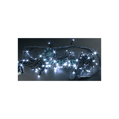 Rich LED RL-S10C-24V-B/W Уличная светодиодная гирлянда Нить 10 м, белый, пост свечение, провод черный