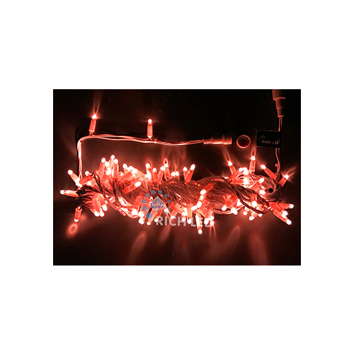 Rich LED RL-S10C-24V-CT/R Уличная светодиодная гирлянда Нить 10 м, красный, пост свечение, провод прозрачный