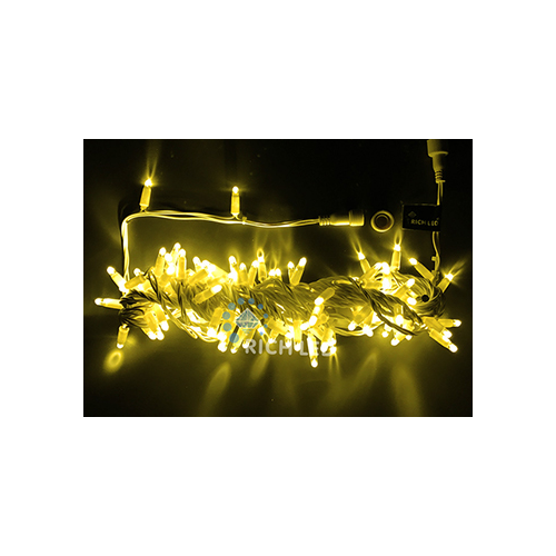 Rich LED RL-S10C-24V-CT/Y Уличная светодиодная гирлянда Нить 10 м, желтый, пост свечение, провод прозрачный
