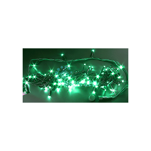 Rich LED RL-S10CF-24V-B/G Уличная светодиодная гирлянда Нить 10 м, зеленый, мерцание, провод черный