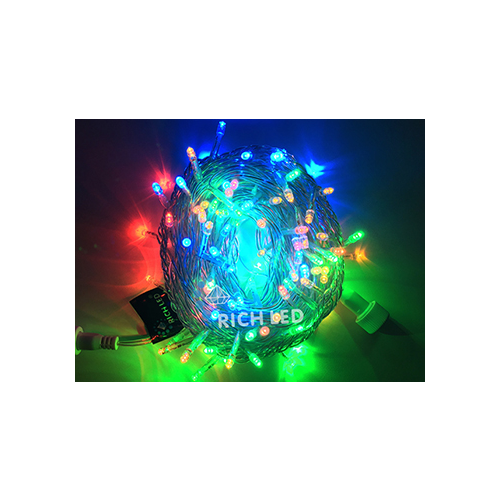 Rich LED RL-S10C-220V-T/M Уличная светодиодная гирлянда Нить 10 м, мульти, пост свечение, провод прозрачный
