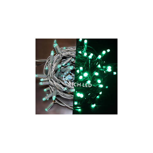 Rich LED RL-S10C-220V-C2G/G Уличная светодиодная гирлянда Нить 10 м, зеленый, пост свечение, провод зеленый