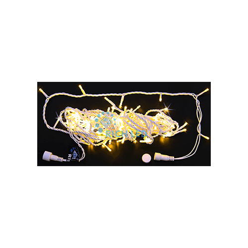 Rich LED RL-S10CF-220V-W/WW Уличная светодиодная гирлянда Нить 10 м, теплый белый, мерцание, провод белый