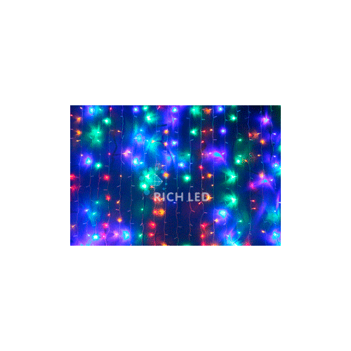 Rich LED RL-CS2*1.5FF-T/M Уличный светодиодный Занавес 2x1.5 м, мульти, флэш, провод прозрачный