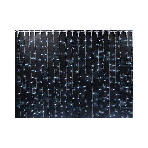 Rich LED RL-C2*2-T/W Уличный светодиодный Занавес 2x2 м, белый, пост свечение, провод прозрачный