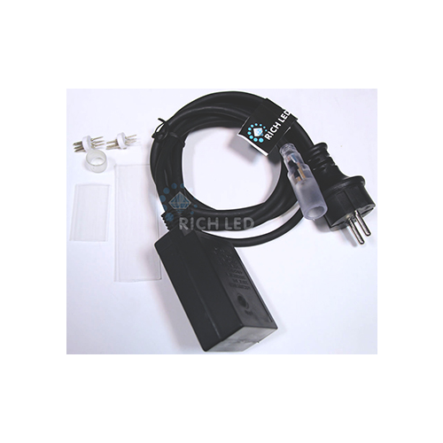 Rich LED RL-Cn-DL3-100-B Комплект подключения для 3-х проводоного дюралайта 220 В с блоком питания