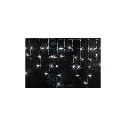 Rich LED RL-i3*0.5-T/W Уличная светодиодная Бахрома 3x0.5 м, белый, пост свечение, провод прозрачный