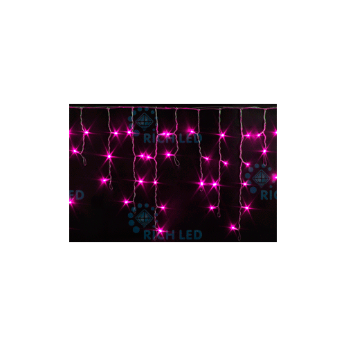 Rich LED RL-i3*0.5F-T/P Уличная светодиодная Бахрома 3x0.5 м, розовый, мерцание, провод прозрачный