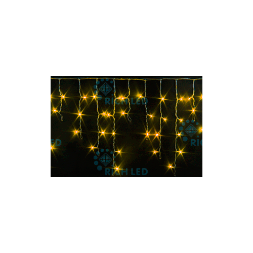 Rich LED RL-i3*0.9F-B/Y Уличная светодиодная Бахрома 3x0.9 м, желтый, мерцание, провод черный