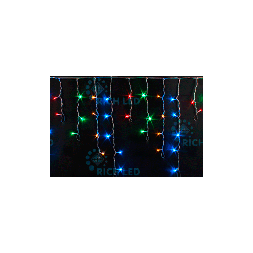 Rich LED RL-i3*0.9F-B/M Уличная светодиодная Бахрома 3x0.9 м, мульти, мерцание, провод черный