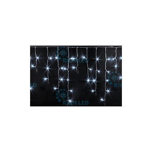 Rich LED RL-i3*0.9F-B/W Уличная светодиодная Бахрома 3x0.9 м, белый, мерцание, провод черный