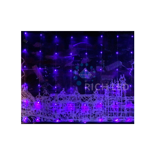 Rich LED RL-WF3*2C4/1-T/B Уличная светодиодная гирлянда Водопад 3x2 м, синий, 8 режимов, провод прозрачный