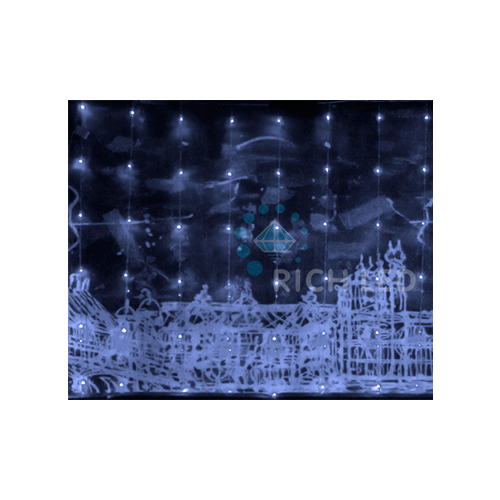 Rich LED RL-WF3*2C4/1-T/W Уличная светодиодная гирлянда Водопад 3x2 м, белый, 8 режимов, провод прозрачный