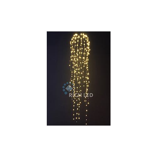 Rich LED RL-DR1.5-B/WW Уличная светодиодная гирлянда Дреды 1.5 м, теплый белый, пост свечение, провод черный