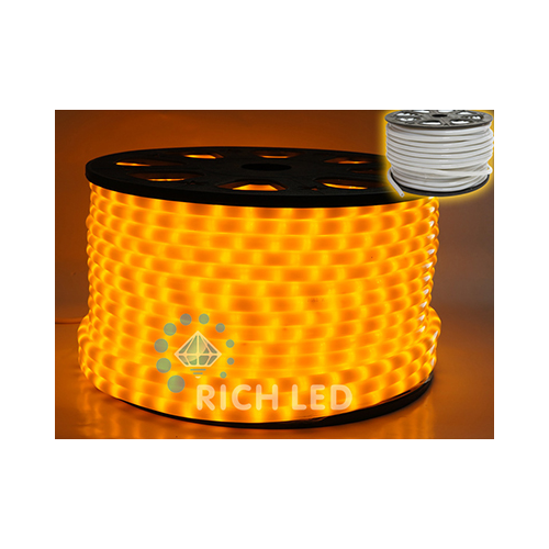 Rich LED RL-DL-2WHM-100-240-Y Дюралайт, 50 м, молочный, желтый, 220 В, пост свечение