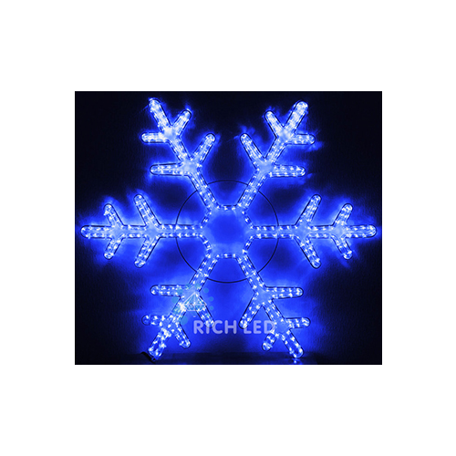 Rich LED RL-SFDLM70-B Уличная светодиодная гирлянда Снежинка премиум матовая 70 см, синий, пост свечение